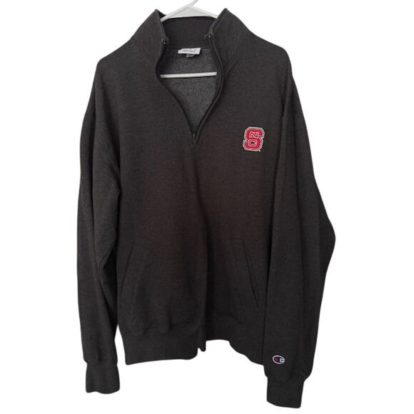 NC State Champion Charcoal Grey Men's XL Pullover 1/4 Zip Sweatshirt- Size XL - Picture 4 of 8